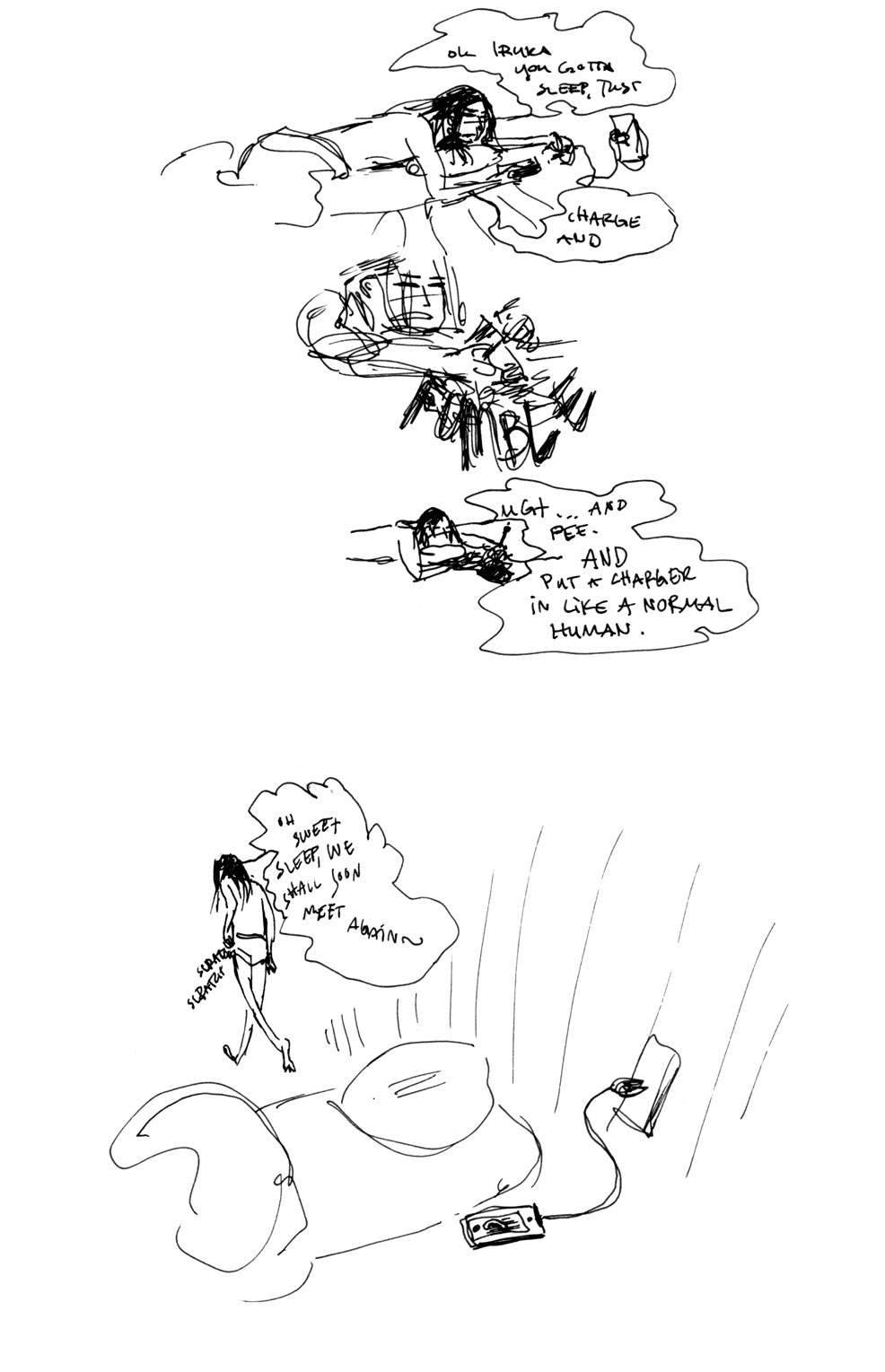 very scribbly comic