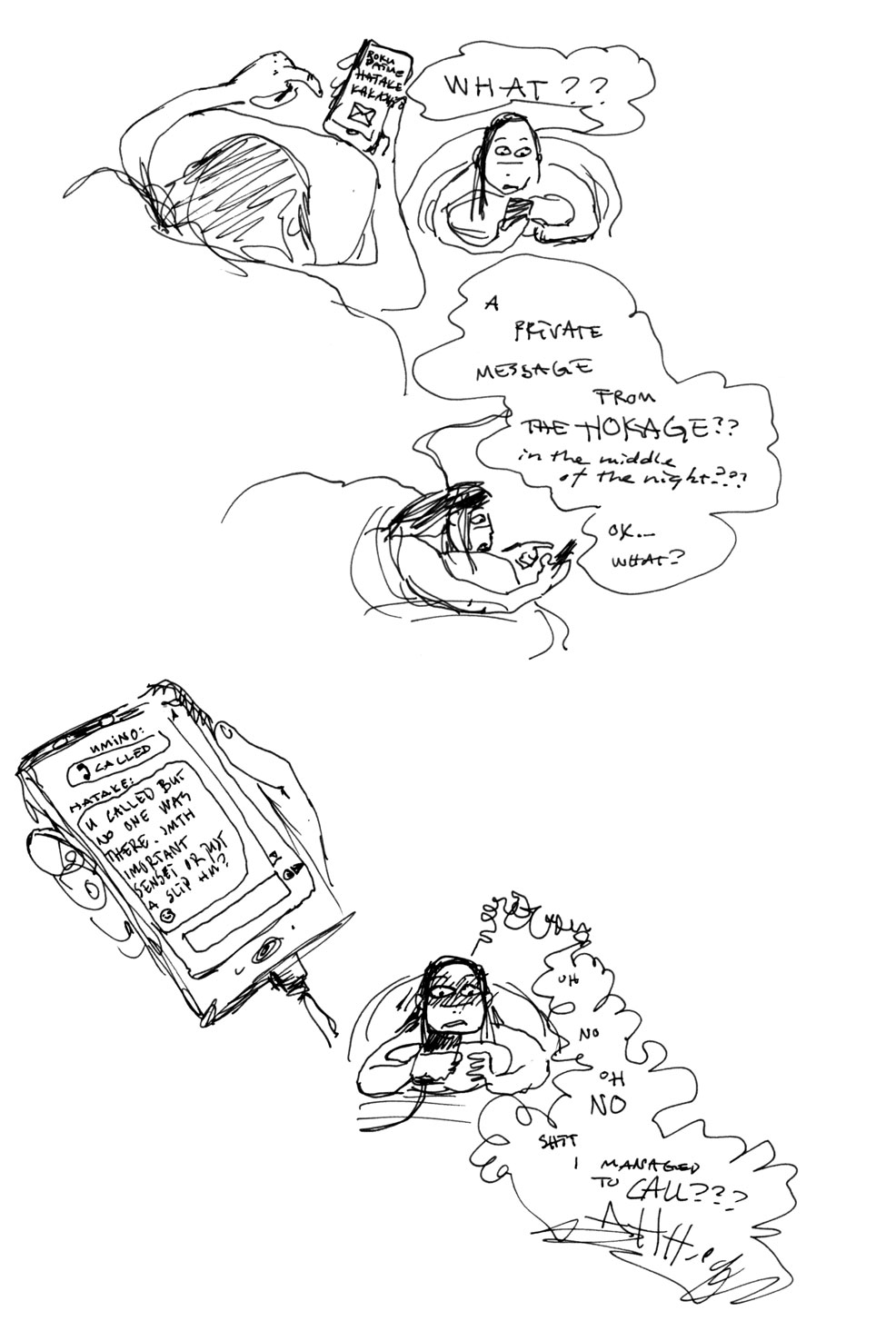 very scribbly comic