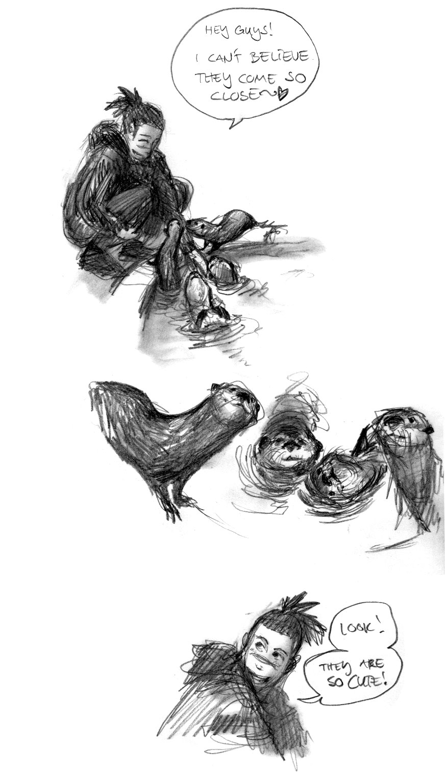 comic with otters yay